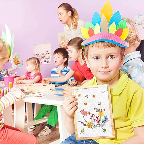 Miniatura 5 de Eage Marco de pantalla para hacer papel, tamaño A5, 7.5 x 9.8 pulgadas, kit de moldes de madera para manualidades de papel y manualidades de flores