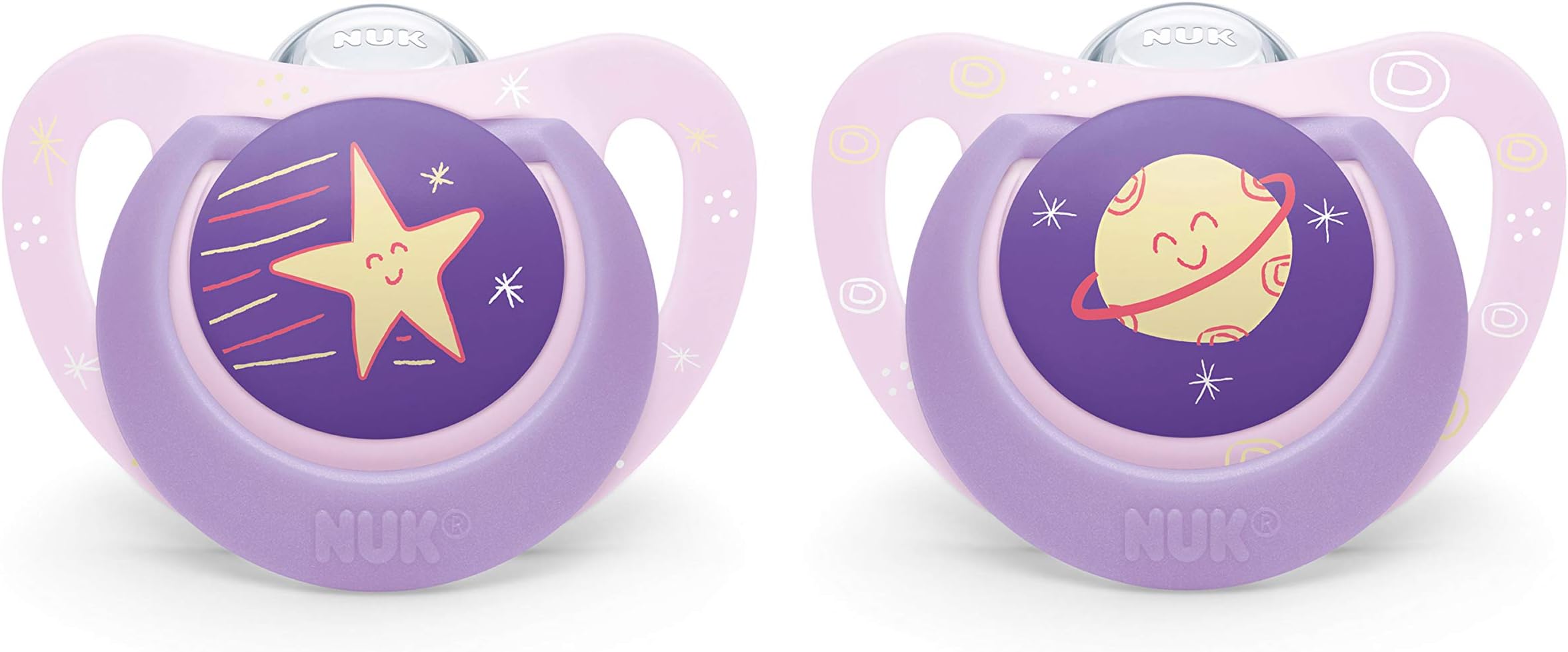 Orthodontic Pacifiers, 0-6 Months, 2 Pack