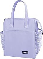 Vista 34 de Fmeida Bolsa de Almuerzo Aislada para Mujeres, Bolsas de Almuerzo Pequeñas de 6.75L con Múltiples Bolsillos, Bolsa Térmica Reutilizable