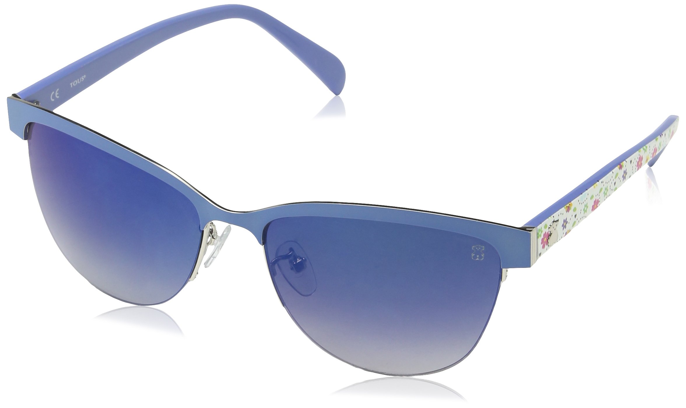 TOUS STO314-570E70 Gafas de Sol, Shiny Palladium, 57 para Mujer