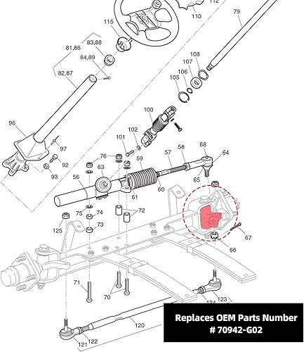 Miniatura 7 de Roykaw Eje del lado del pasajero del carrito de golf para modelos eléctricos y gasolina EZGO TXT 2001 en adelante, reemplazo del husillo delantero