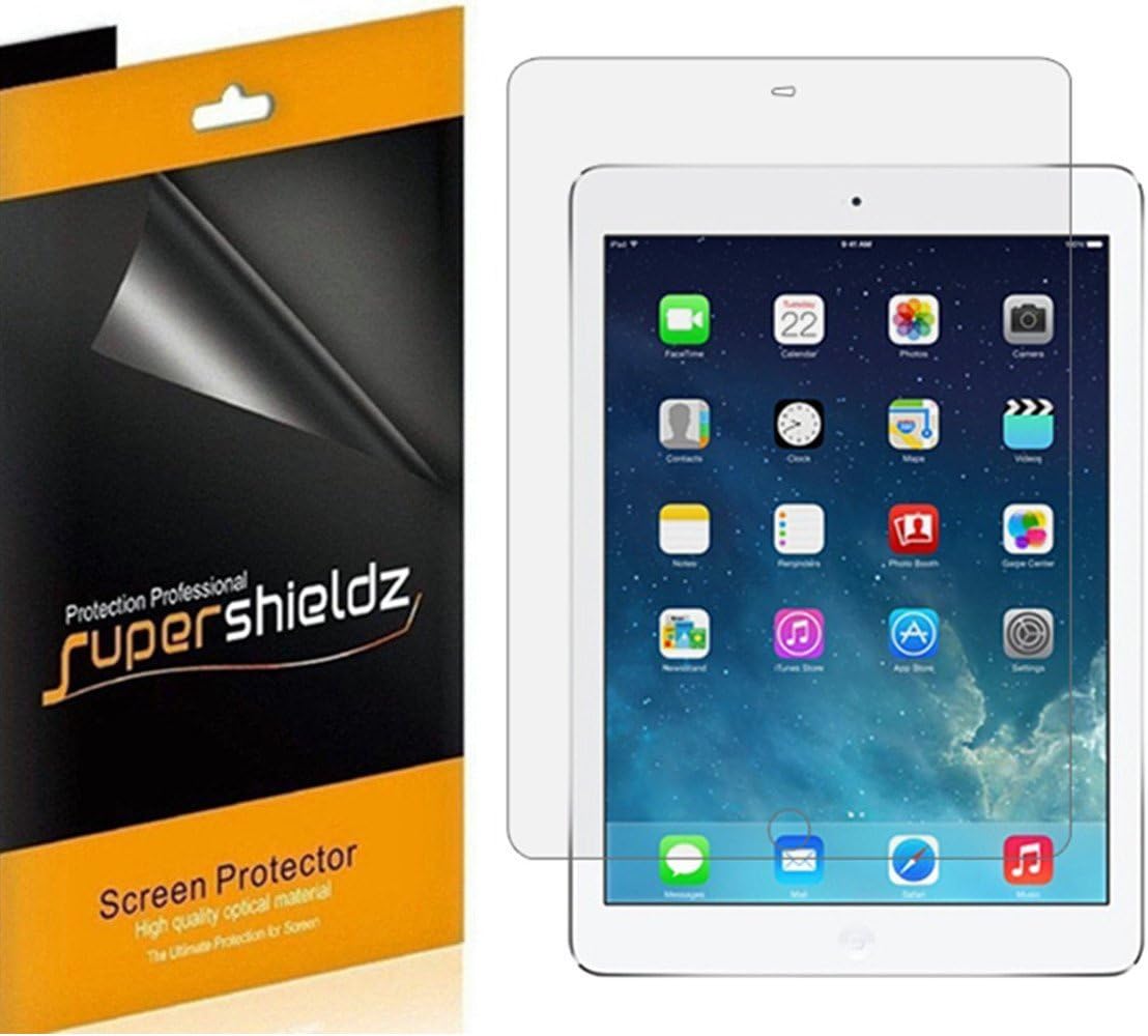 Supershieldz (3 Pack) Designed for Apple iPad Air 2 and iPad Air 1 (9.7 inch) Screen Protector, High Definition Clear Shield (PET)