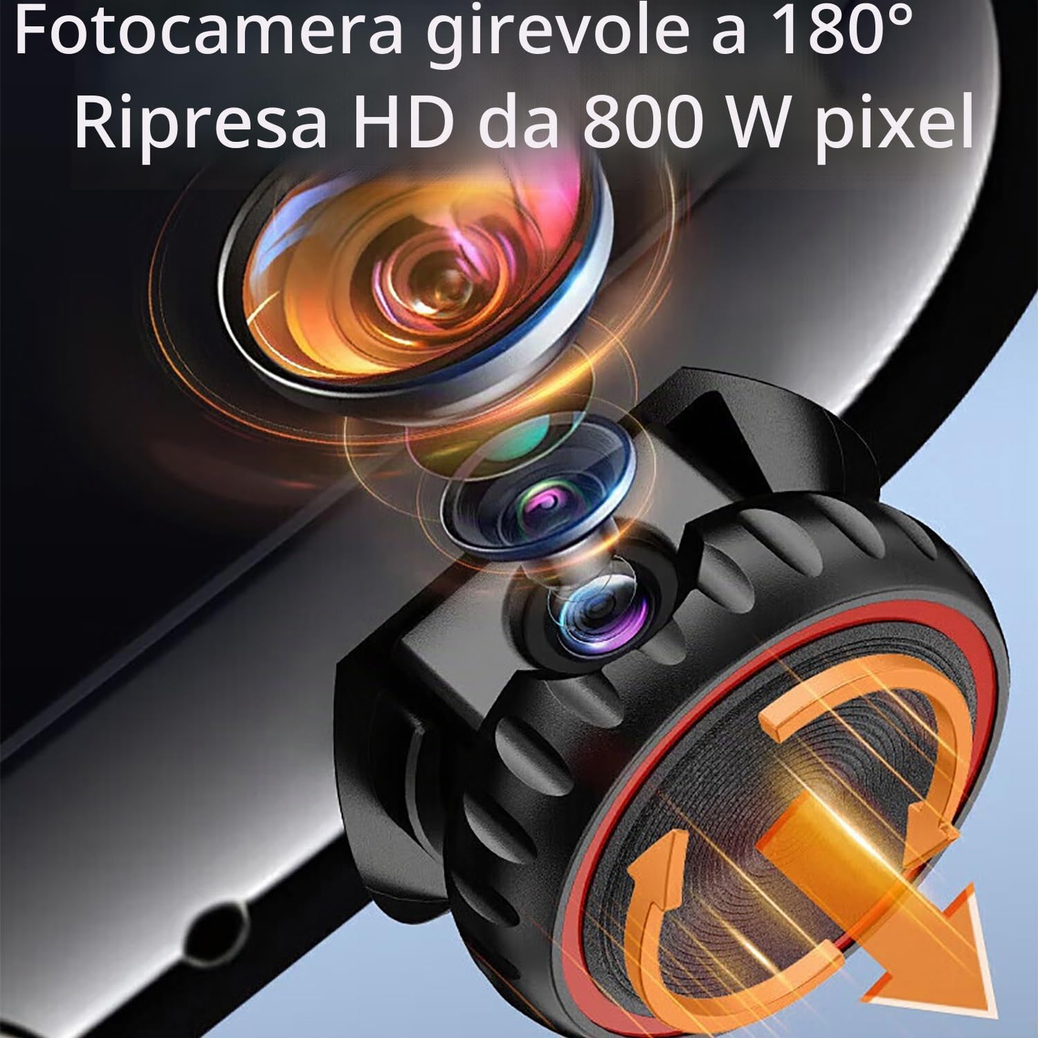 CD99 S16 4G Smart Watch, Orologio Sportivo, 2,26 “AMOLED Grande Schermo Orologio con Fotocamera Rotante di 180 Gradi E 1380mAh Batteria Interna, Rapporto di Risoluzione 490 * 580
