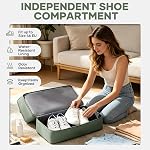 BJLFS Weekender Bag for Women Travel Duffel Bag with Shoes Compartment Lightweight Carry on Luggage Bag for Airplanes Overnight Duffle Bag Waterproof Beach Bag Sports Gym Tote Beige Brown