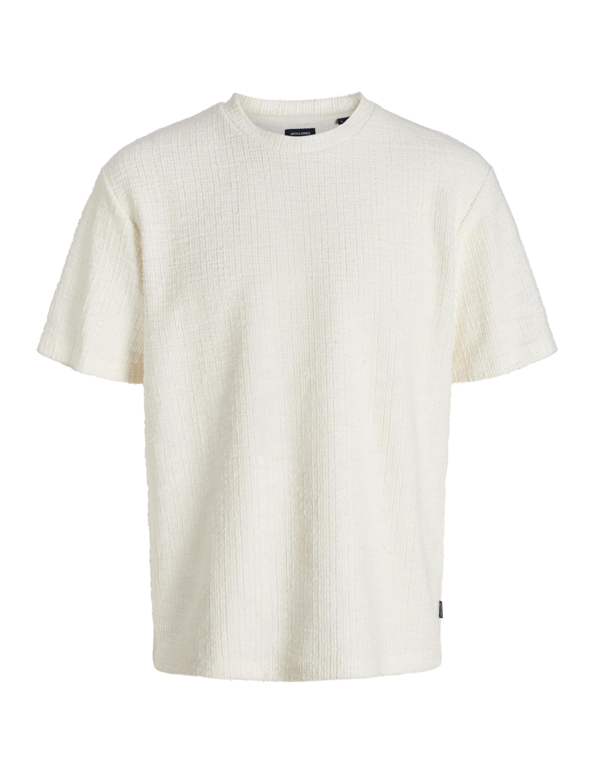 JACK & JONES Men's Jprblukyle Jacquard Ss Sweat Styd Aw24, Cloud Dancer, M