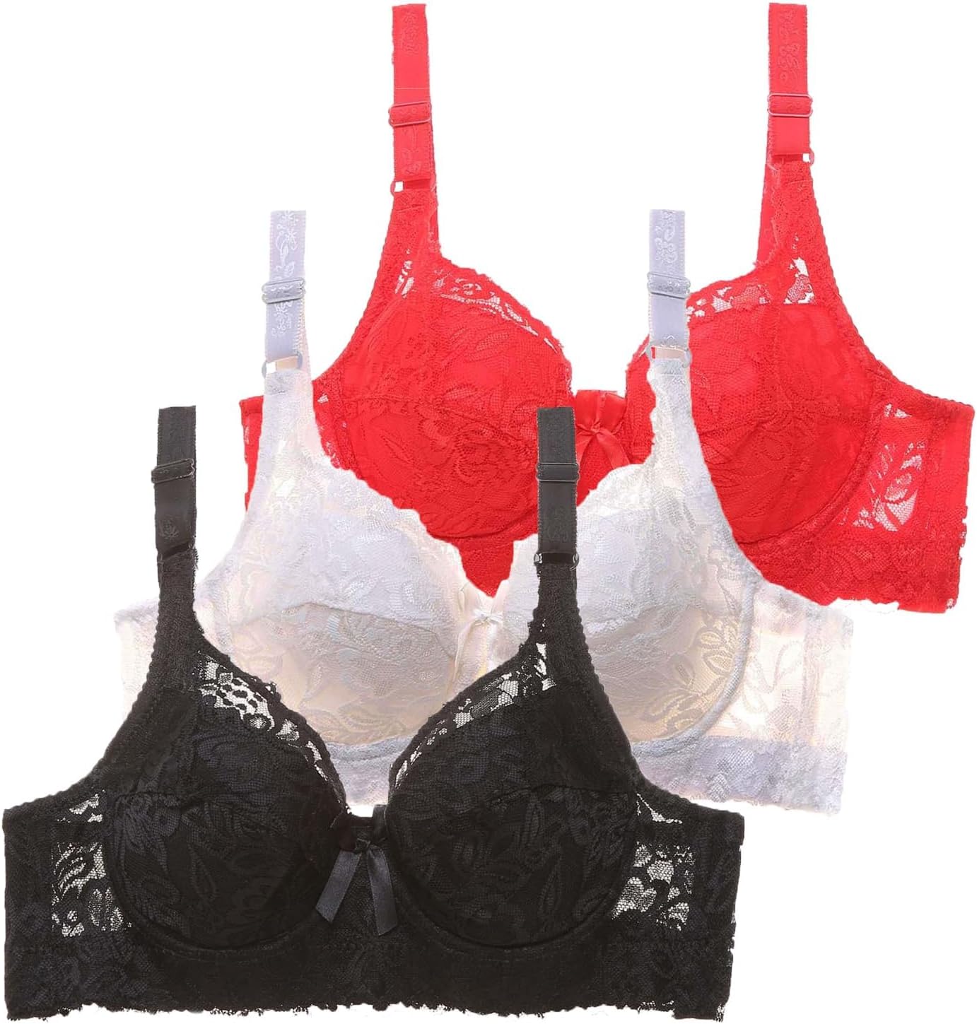 Strapless Backless Bra Wireless Front Button Bra 4Pcs Front Fastening Bras Non Wired Bras Sports Women Running High Impact Women's Lace Push Up Womens Underwired