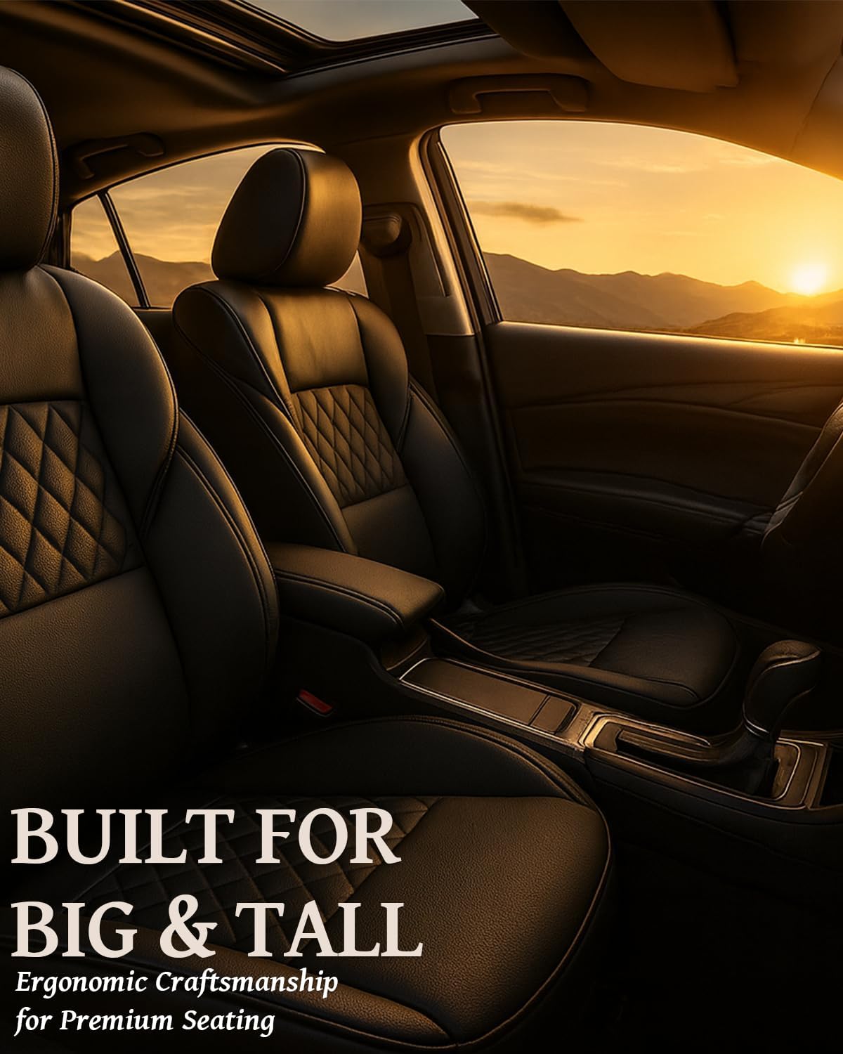 Car Seat Covers Full Set, Leather Seat Covers for Cars, Car Seat Protector Waterproof, Non-Slip Car Interior Covers Full Set Universal Automotive Seat Covers for Most Cars SUVs