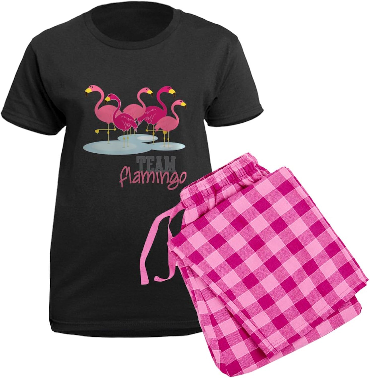 CafePress Team Flamingo Women's Dark Pajamas Womens Novelty PJ Sleepwear