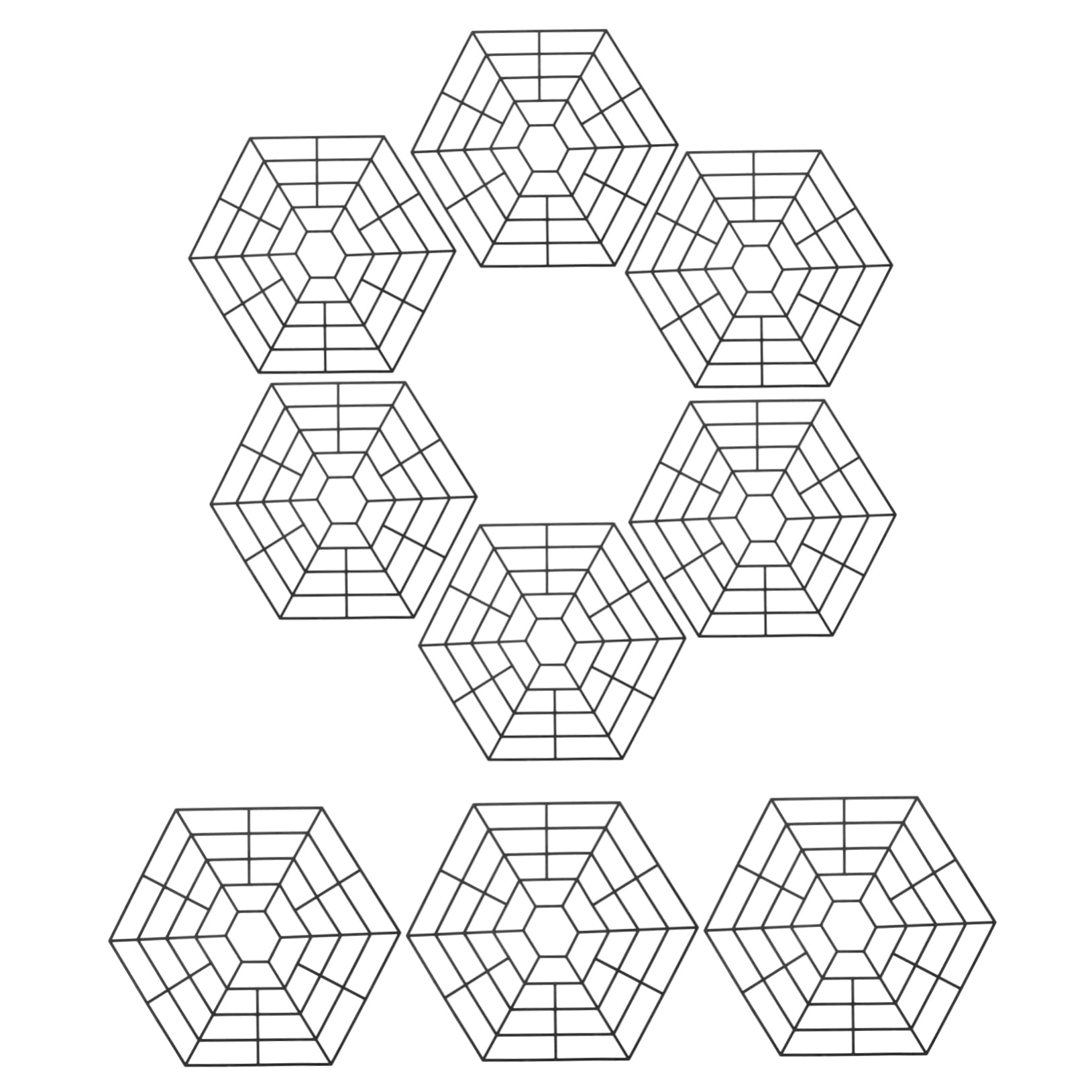 UPKOCH 15piezas Protección para Peces Hexagonales De Plástico para Estanques Pequeños Disuasorio De Garzas para Estanques Al Aire Accesorios De Seguridad para De Peces