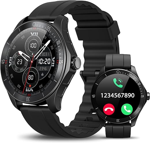 Smartwatch Uomo Donna con Alexa e Chiamate/Risposta, Orologio Smartwatch Monitor...