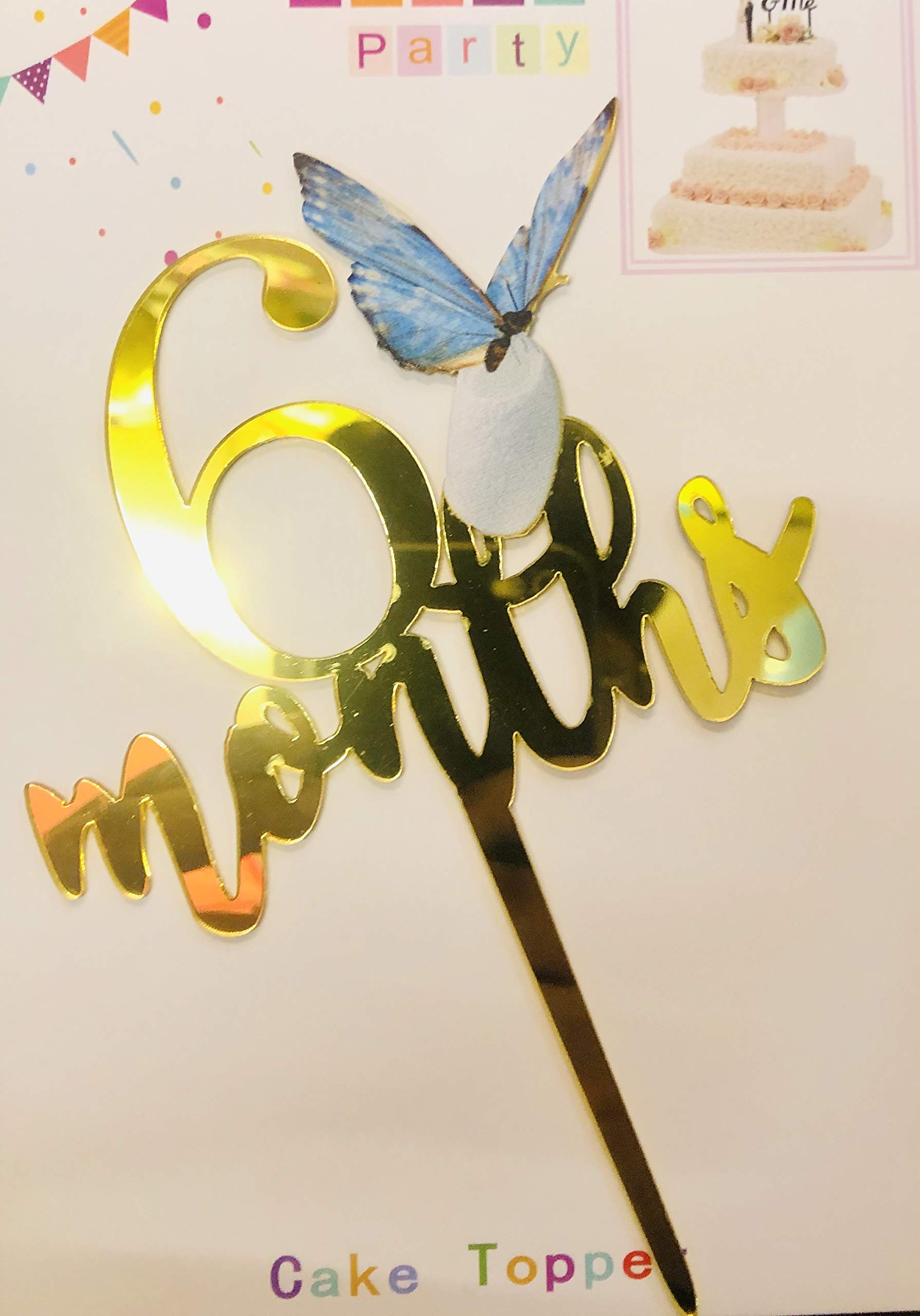 Party 24x7 Half birthday cake topper (6 months birthday topper) decoration