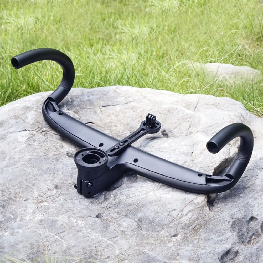 Manillar de Aluminio para Bicicleta de Carretera (23,8 mm, Integrado, 400 mm): Accesorio Ligero para Ciclismo de Carretera.