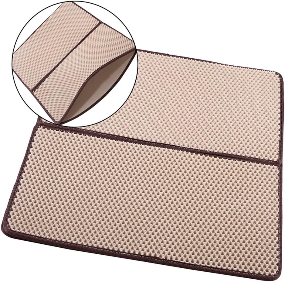 Snagle Paw Cat Kitty Litter Trapping Mat - Double Layer Honeycomb Extra Large Size (30 x 23in) Detachable Litter Box Mat, Waterproof and…