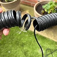 BLACK CONVOLUTED HOSE SMOOTH INTERIOR (PER METRE