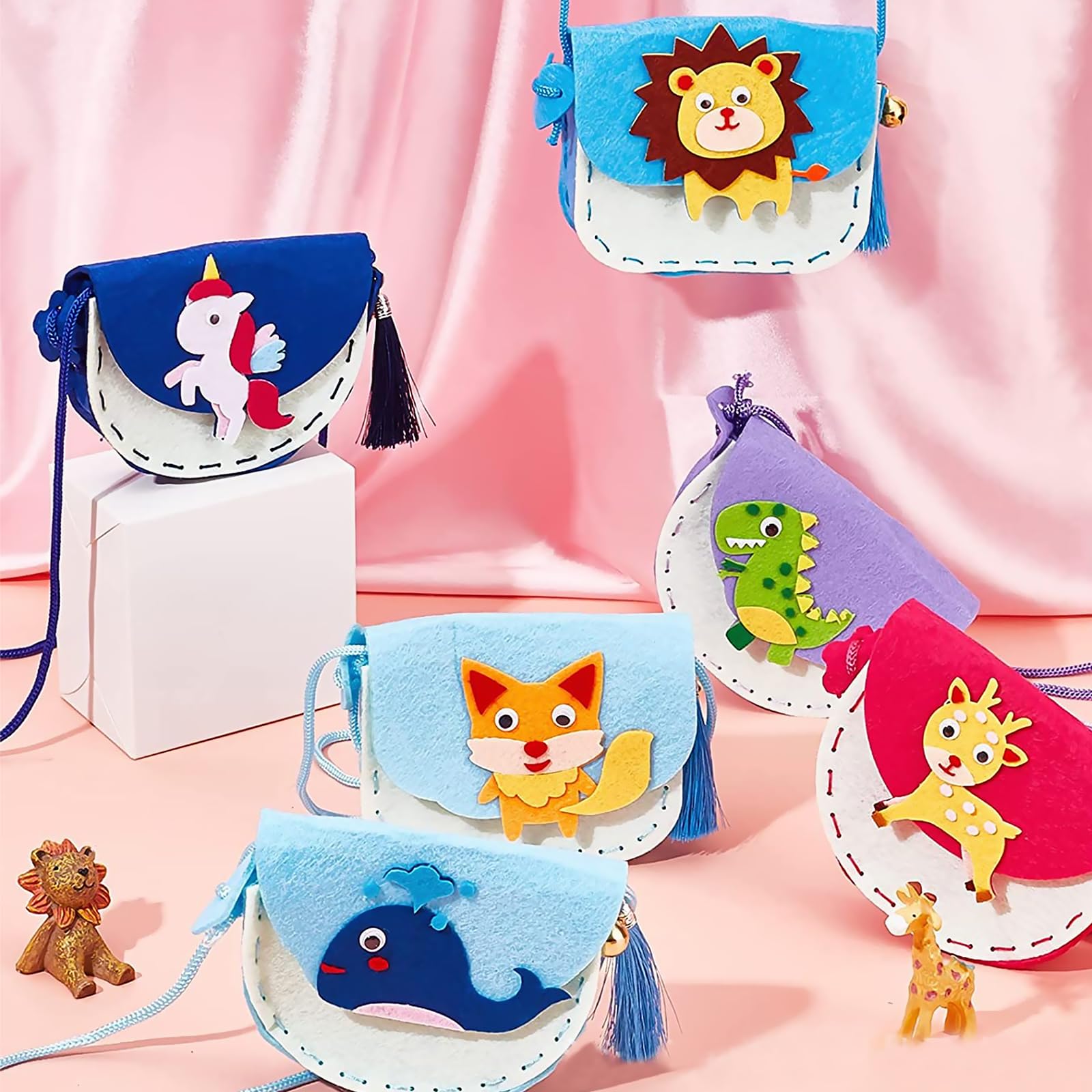 Jouet Gratuit WHHVCTY Kit De Couture DIY Pour Enfants, Kit En Forme D' Animaux En Feutre, Bricolage Créatif Pour Filles Fille 8