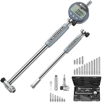 Neoteck Digital Dial Bore Gauge, 18-160mm Range, 150mm Depth, 23 Anvils, Engine Cylinder Measurement