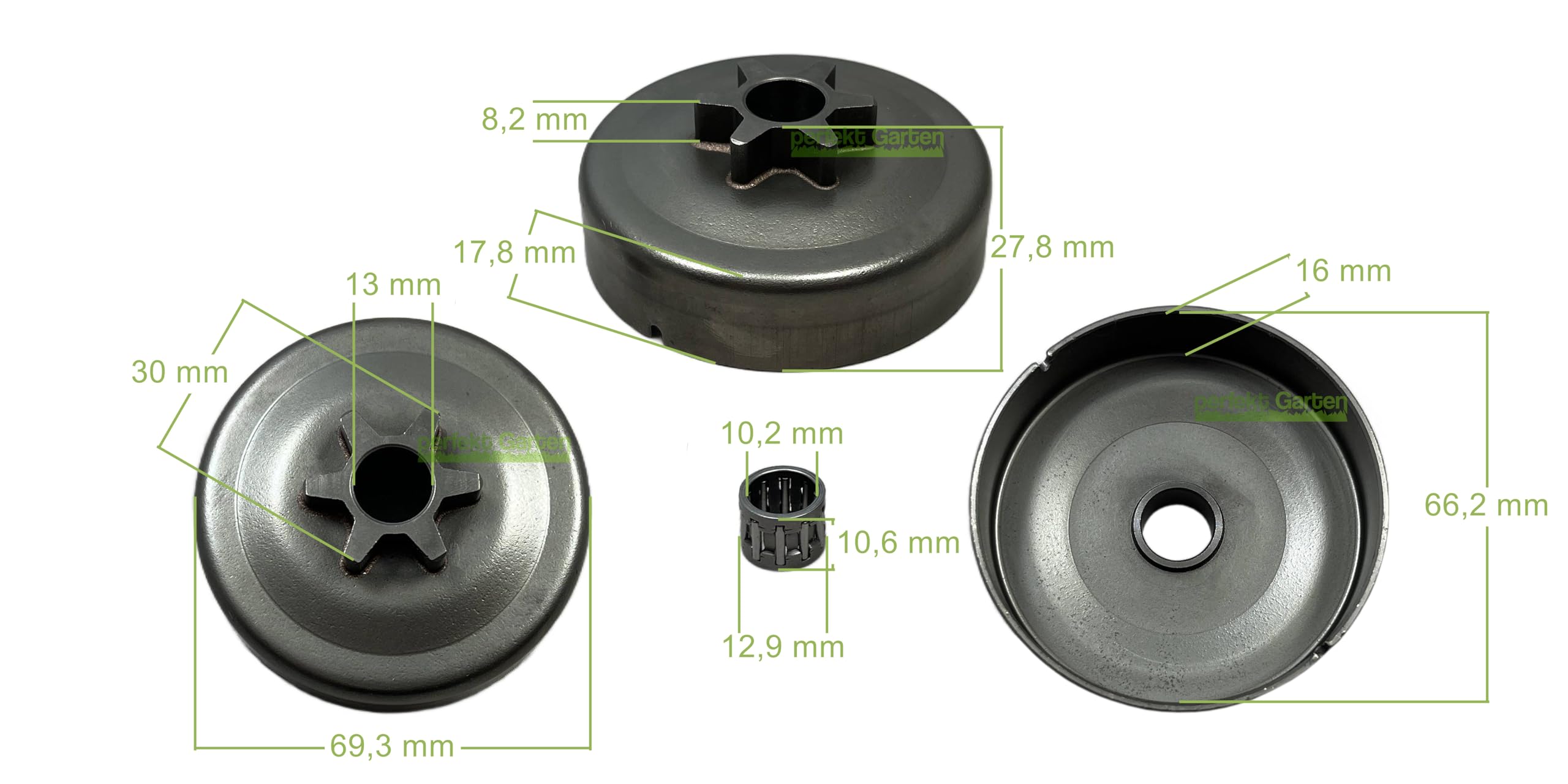 Pignon de chaîne 3/8" 6 dents compatible avec Stihl MS 171 181 210 211 230 C 11236402005