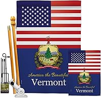 Vista 8 de Juego de tacos de bandera de la casa de Vermont de Estados Unidos, Estados Unidos, territorios americanos, República, país, área particular, pequeña