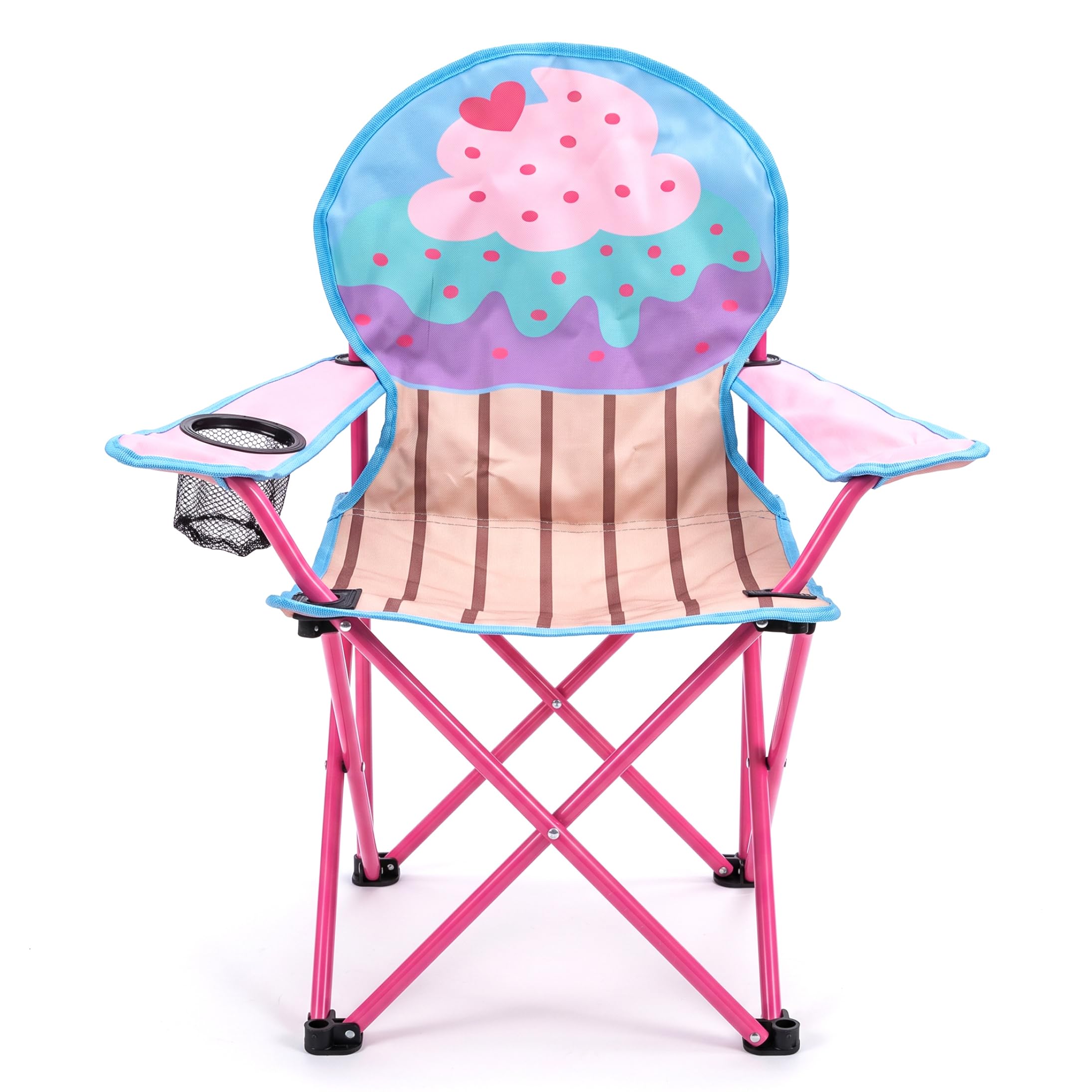 Chaise de camping pour enfants motif crème glacée en tissu résistant