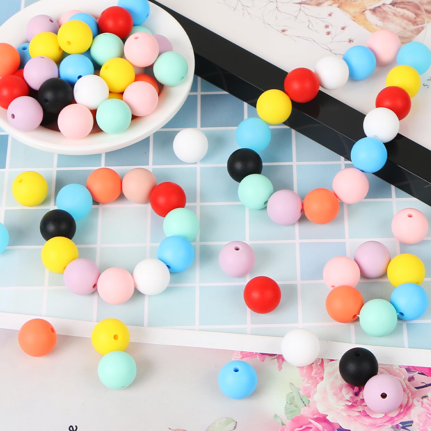 Silikonperlen Mit Smiley-Gesicht – 20 Stück In 4 Farben, DIY Bastelperlen Für Armbänder, Schlüsselanhänger & Mehr