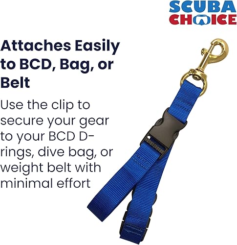 Miniatura 3 de Scuba Choice - Protector de aletas y máscaras con cierre de liberación rápida, color azul