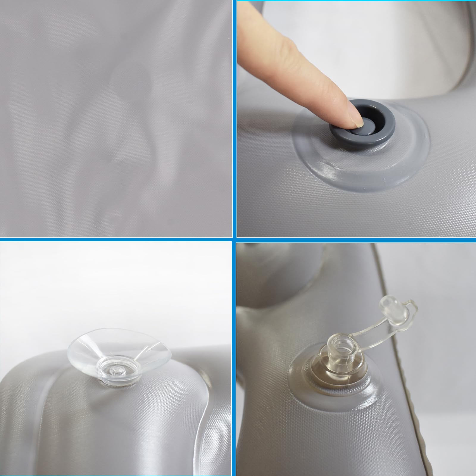 Coussin de Siège de Toilette Gonflable en PVC avec Ventouse, Réglable en Hauteur, Étanche et Confortable, Housse WC pour Adulte, Soulagement du Coccyx, Idéal Voyage et Convalescence