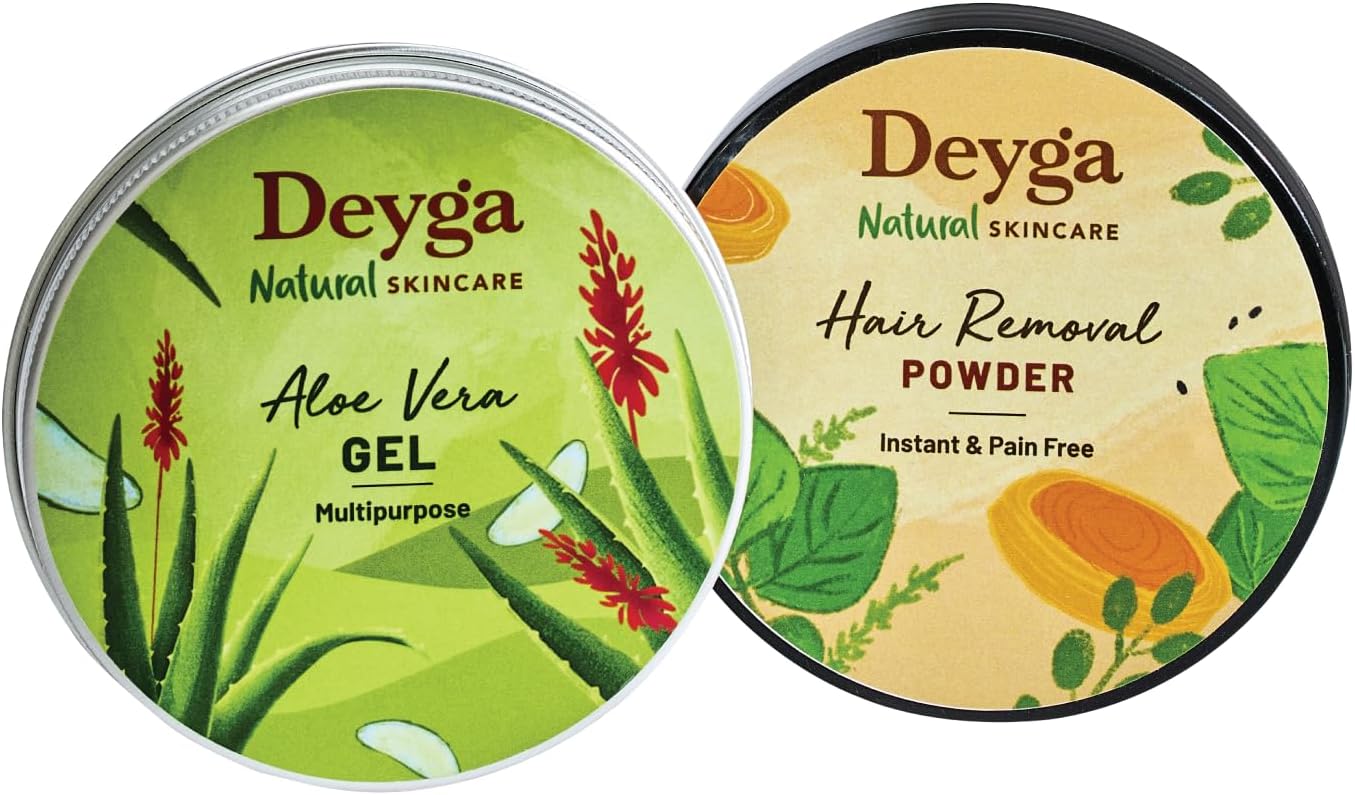 Instant Hair Removal Combo - Hair Removal Powder + Aloevera Gel