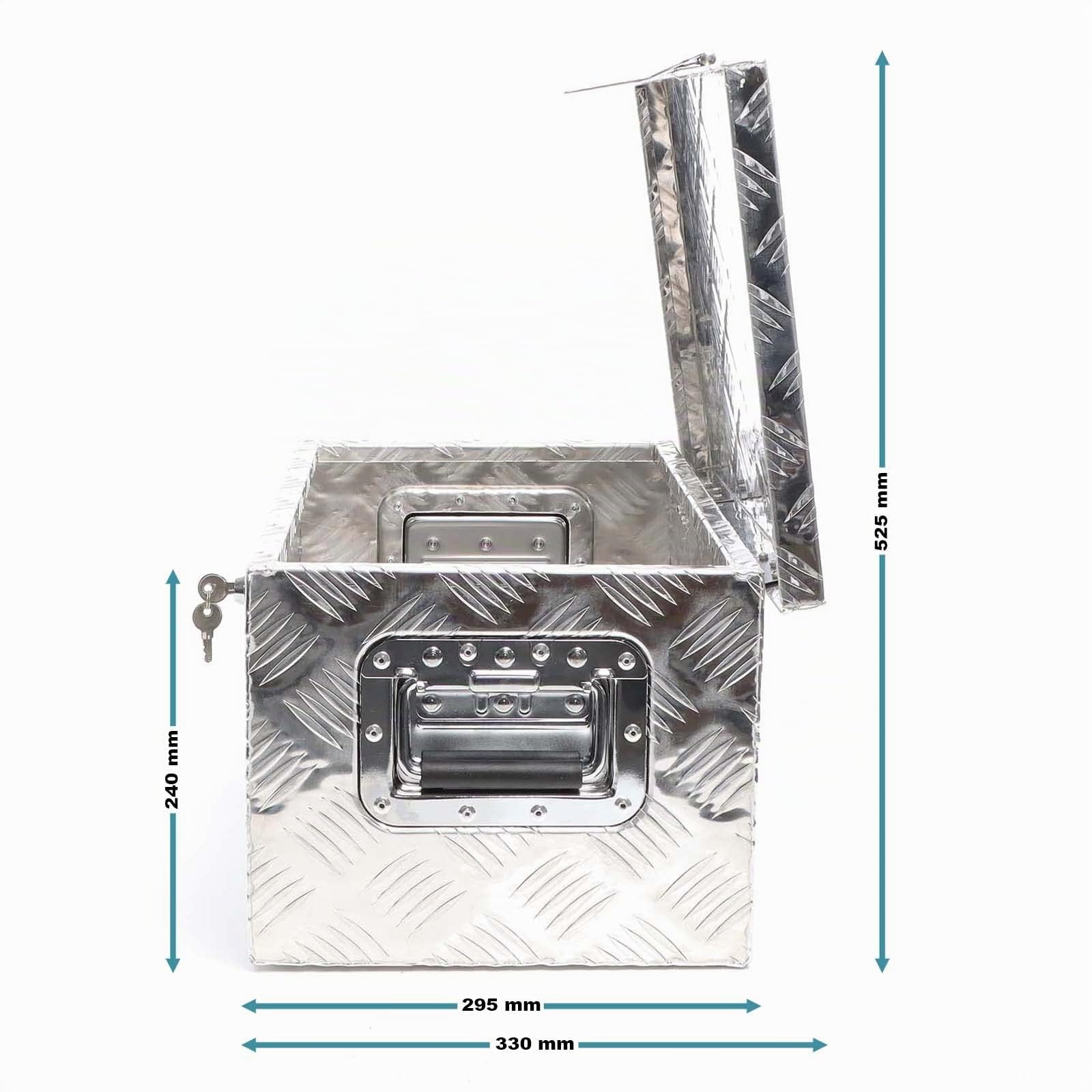 XPOtool Caja para herramientas aluminio 50,8x30,5x24cm de color plateado con llaves transporte