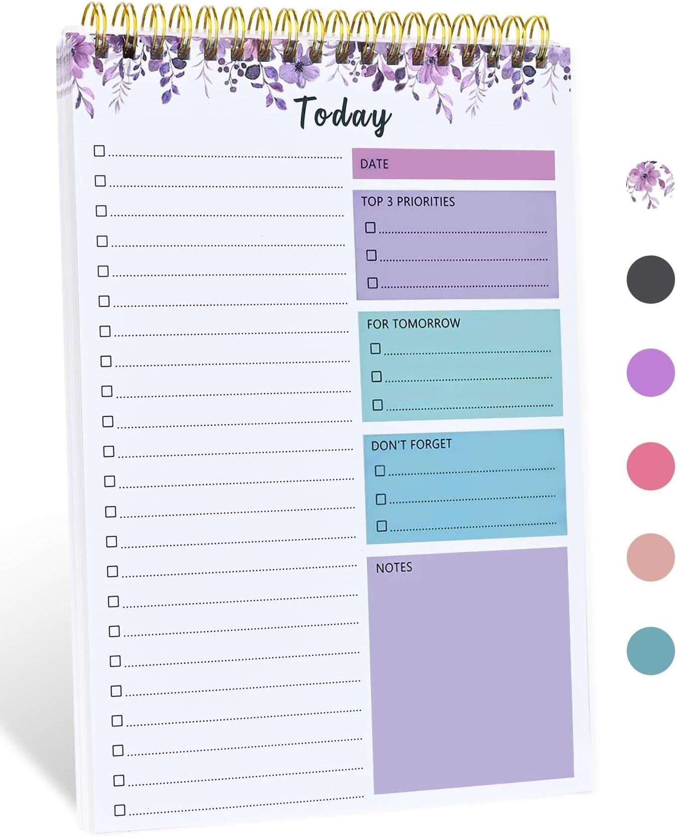 To Do List Notepad - To Do List Notebook for Work with 52 Sheets, Undated Daily Planner Organizer Perfect for Daily Tasks Productivity & Goal-Setting Achievement for Office, Home School