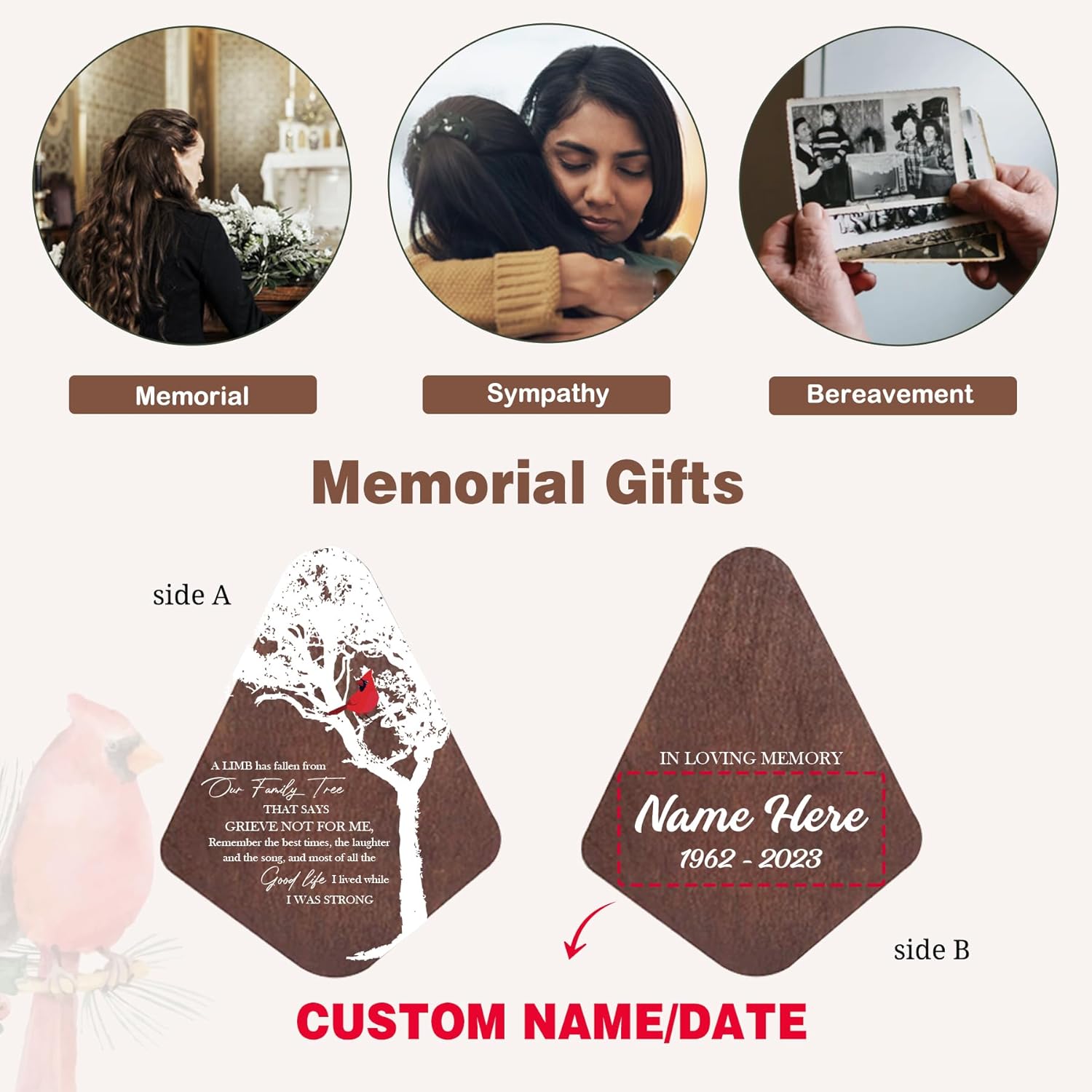 ASTARIN Personalized Name Memorial Wind Chimes, Sympathy Gift for Loss of Lover Mom Dad, Bereavement Deep Tone Wind Chimes for Outside in Memory Gift, Decor Outdoor Garden Patio