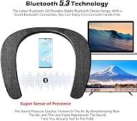 Boxă portabilă de tip neckband Smalody cu Bluetooth, sunet stereo surround și microfon, pentru sporturi în aer liber fără fir 3