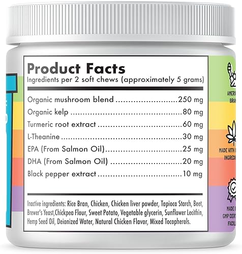 Miniatura 114 de Allergy Relief Chews for Dogs & Immune & Digestive Supplement with Wild Salmon Oil Kelp Colostrum Turmeric Probiotics & Bee Pollen for Seasonal
