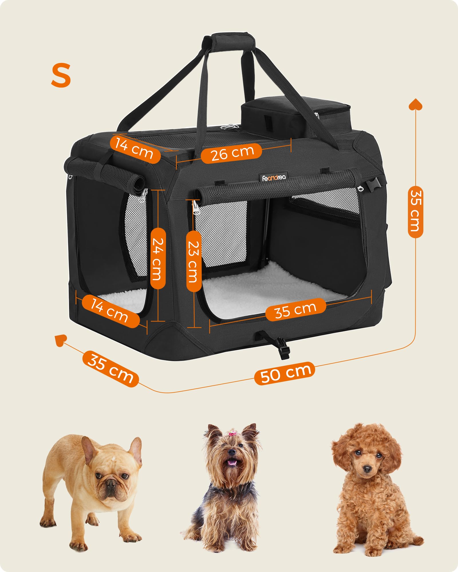 Amazon.co.jp: FEANDREA ペットキャリー 犬 猫 キャリーバッグ