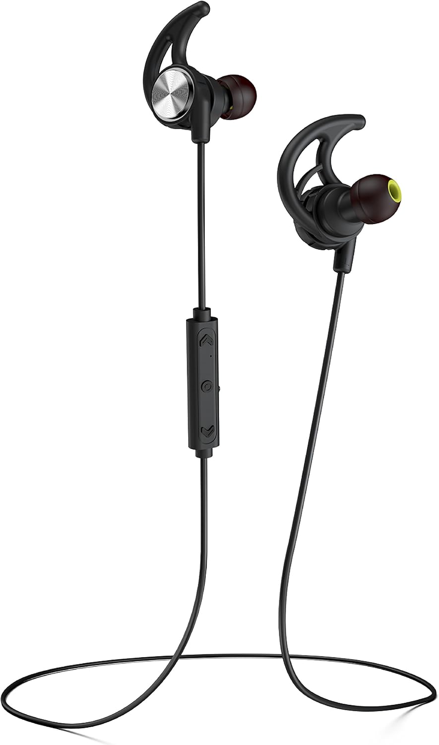 Phaiser BHS-750 Bluetooth Headphones Runner Headset Sport Earphones with Mic and Lifetime Sweatproof Guarantee - Wireless Earbuds for Running, Blackout
