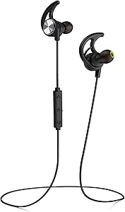 Phaiser BHS-750 Bluetooth Headphones Runner Headset Sport Earphones with Mic and Lifetime Sweatproof Guarantee - Wireless Earbuds for Running, Blackout