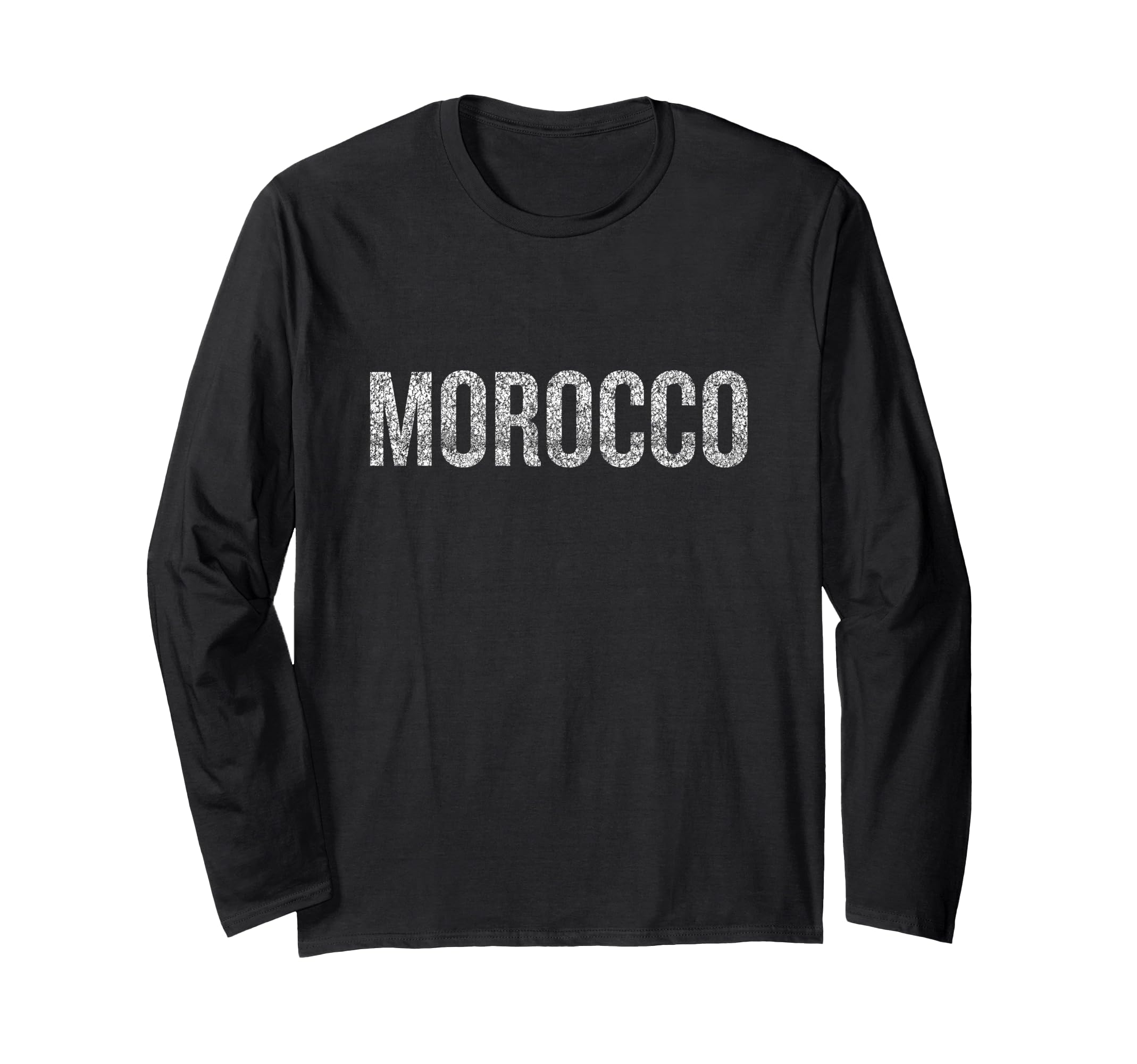 Amazon | モロッコ ナショナルヴィンテージカラー レッド 長袖Tシャツ 
