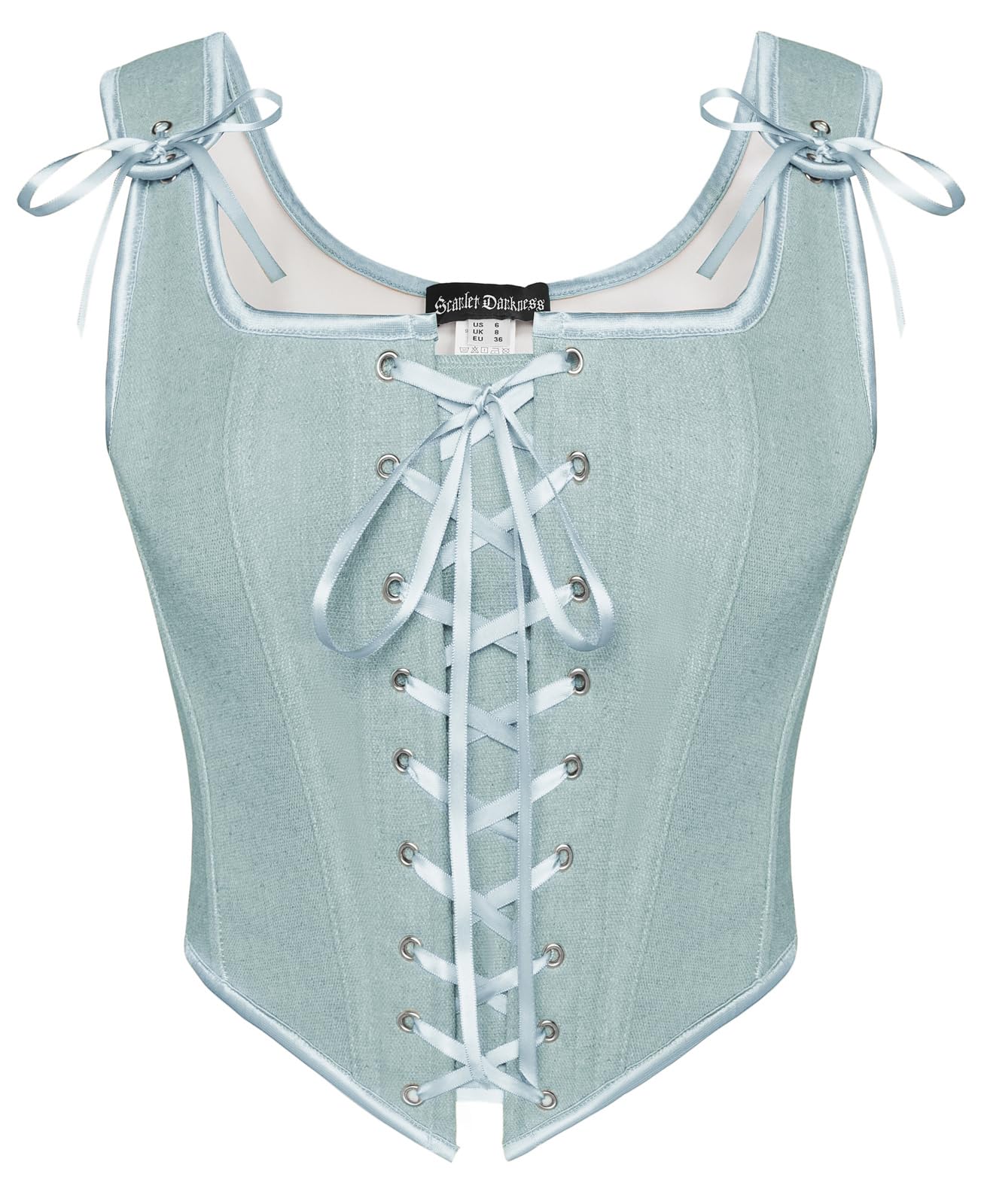 Scarlet Darkness Women's Renaissance Corset Tops Lace Up Overbust Bustier