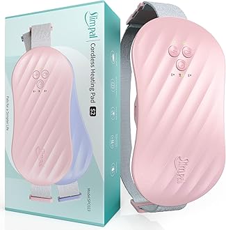 Slimpal AI Heat Pads for Period Pain Relief, Smart AI Heat Chip, Portable Electric Heating Pad for Menstrual Cramp Relief, Cordless Heating Belt Gift for Her Women Girl Wife, Pink S2
