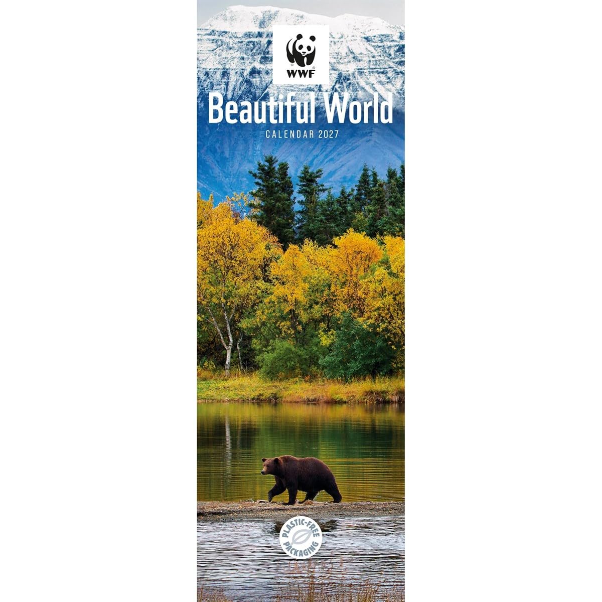 Carousel Worldwide WWF Beautiful World 2027 Slim Wall Calendar, 12-Month Calendar, Global Nature Photography