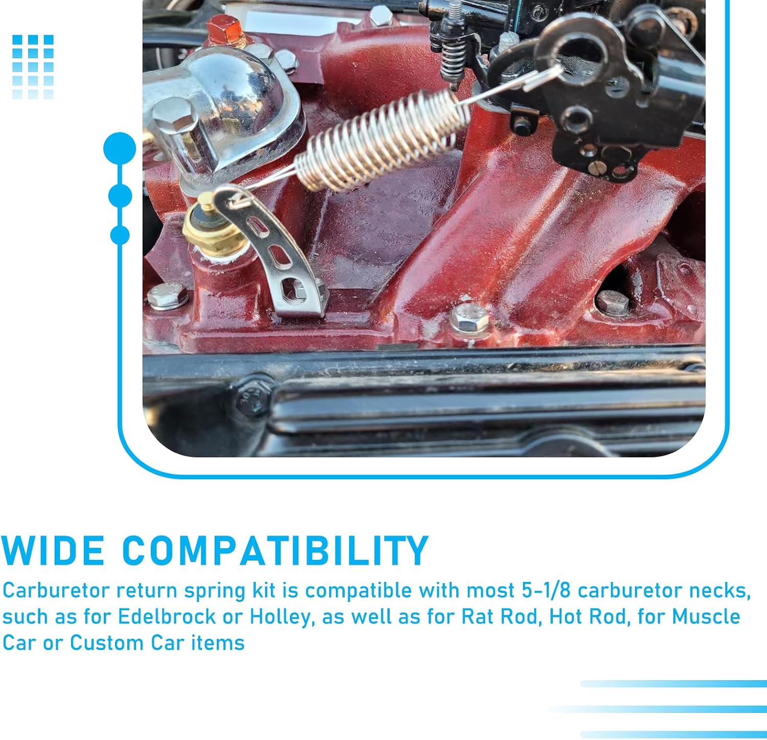 Carburetor Return Spring and Bracket Kit Fits Most 5-1/8 Carburetor Necks | Carburetor return spring kit,Includes 4708 Throttle Return Spring Bracket, 59206 Throttle Return Spring