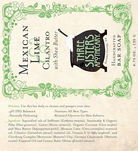 Miniatura 2 de Three Sisters Apothecary 4.75 oz. Handcrafted Bar Soap (Mexican Lime)