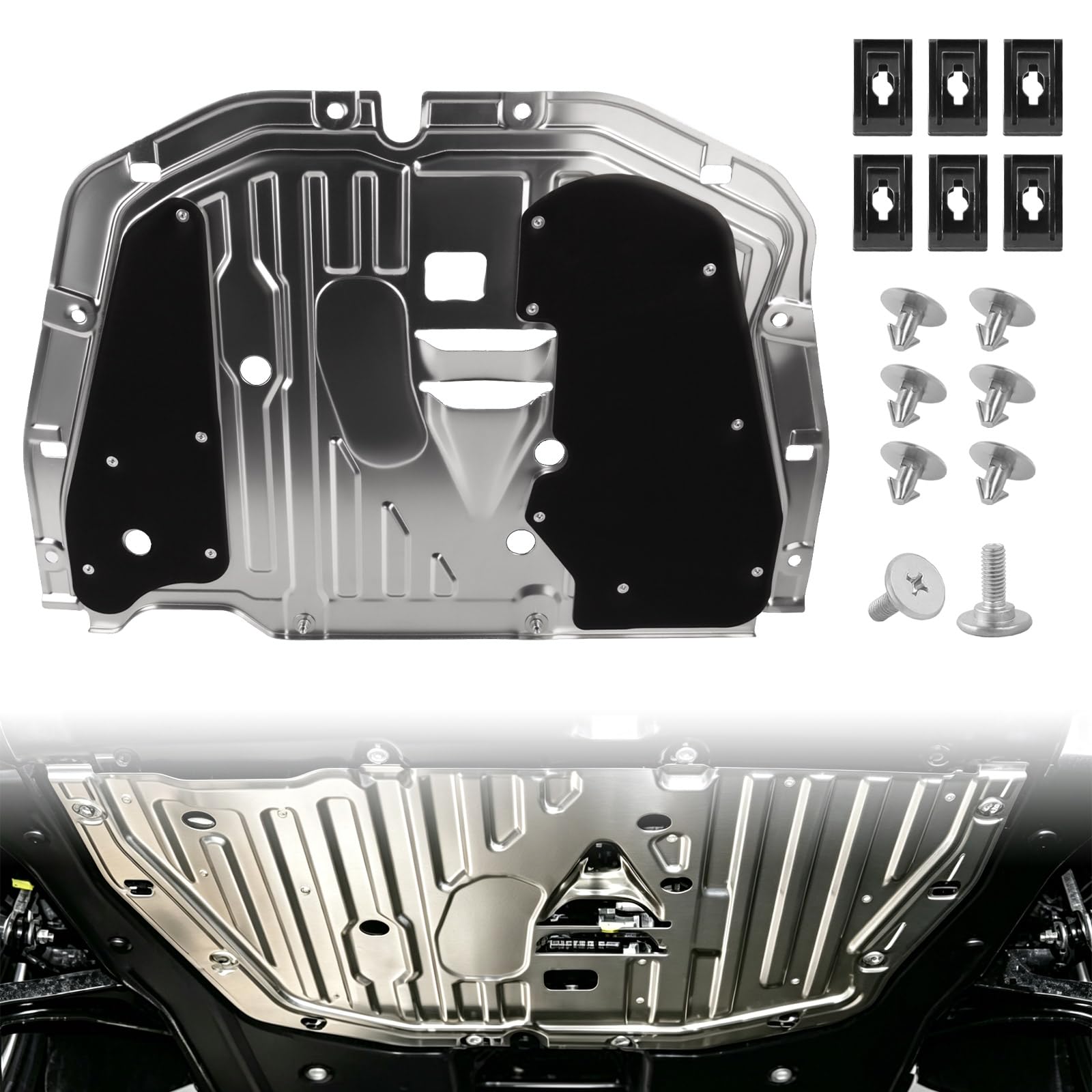 Xongjojo upgraded aluminum engine splash shield for Civic