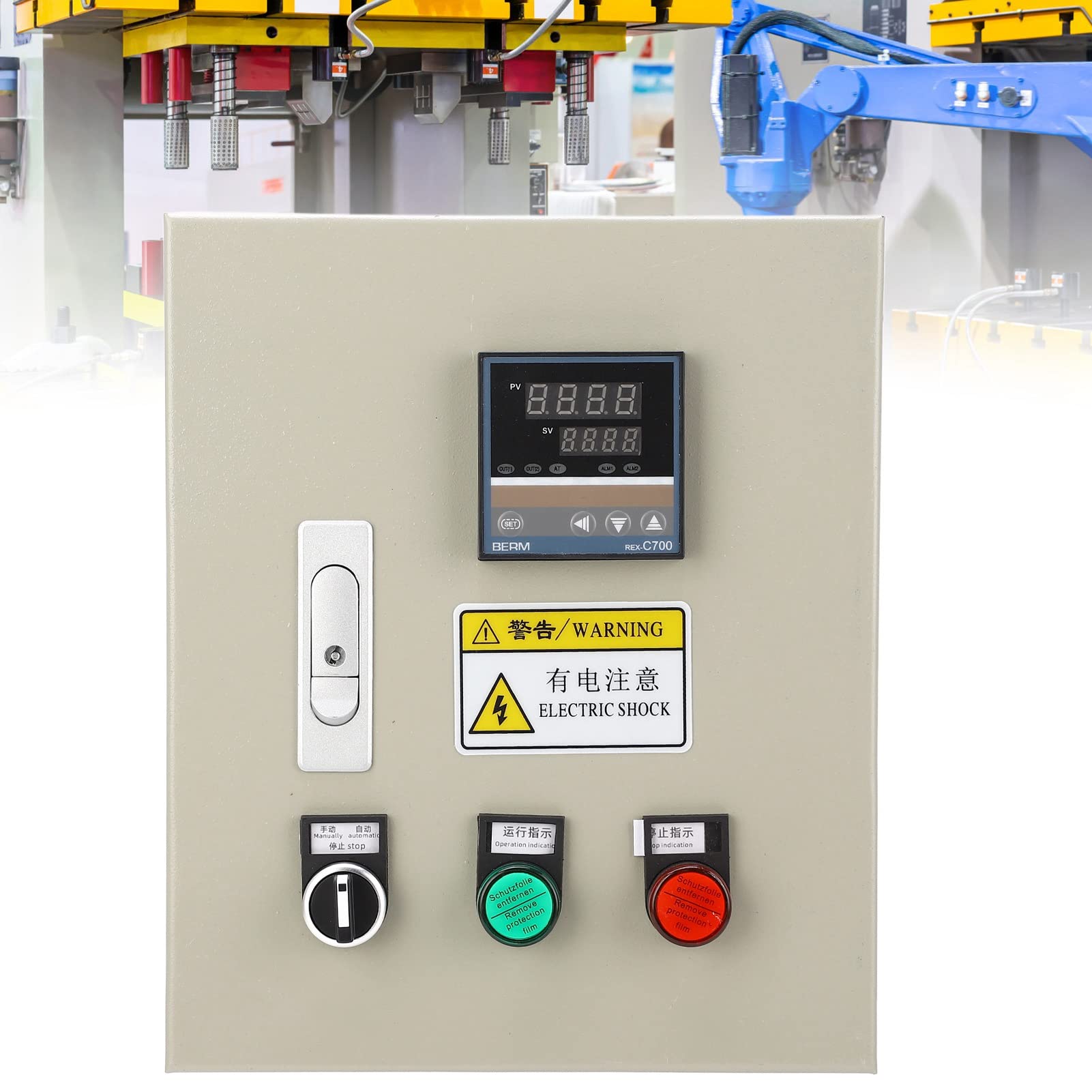 Marhynchus Inteligentna Skrzynka Kontroli Temperatury PID Termopara ze Stali Nierdzewnej Termopara Regulator Temperatury 4KW 220VAC 32 do 752 Stopni Fahrenheita do Grzejników Piekarniki Warsztaty