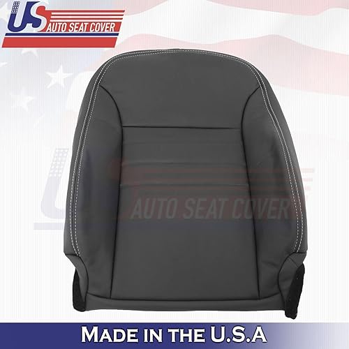 Miniatura 4 de US Auto Seat Cover 2011 2012 compatible con Dodge Charger SXT Front Driver Top & Bottom Cubiertas de cuero negro