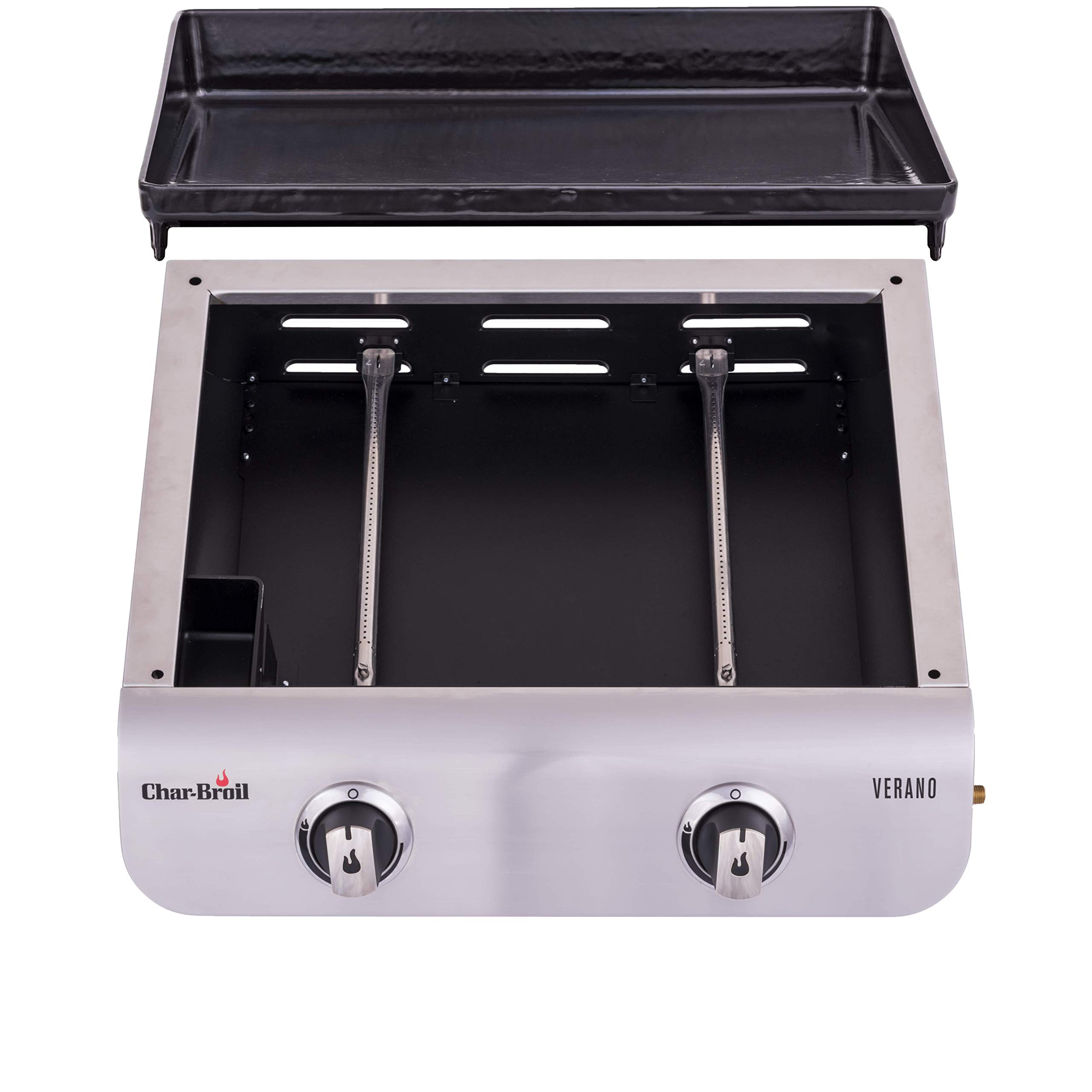 Char-Broil 140 879 - Plancha Verano 200 - Piastra da Cucina a 2 fuochi e Finitura in Acciaio Inox.