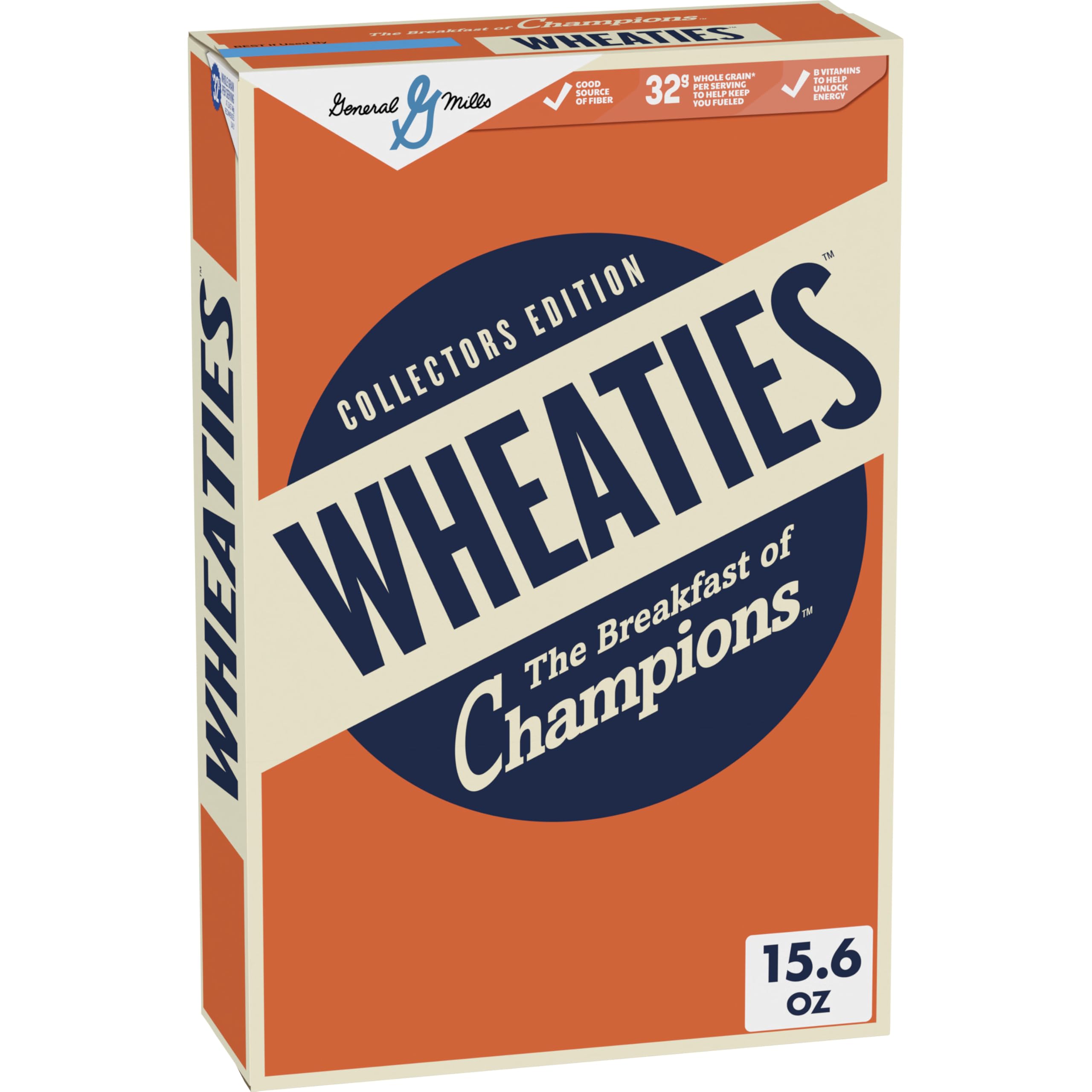 WheatiesBreakfast Cereal, Breakfast of Champions, 100% Whole Wheat Flakes, 15.6 oz