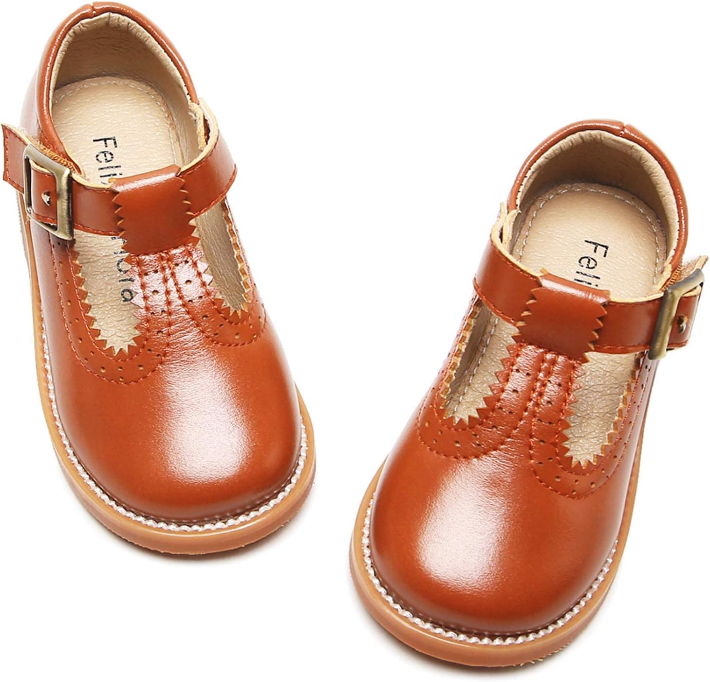 Felix & Flora Toddler Little Girl Mary Jane Dress Shoes - Ballet Flats for Easter Flower Girl Party School Shoes.