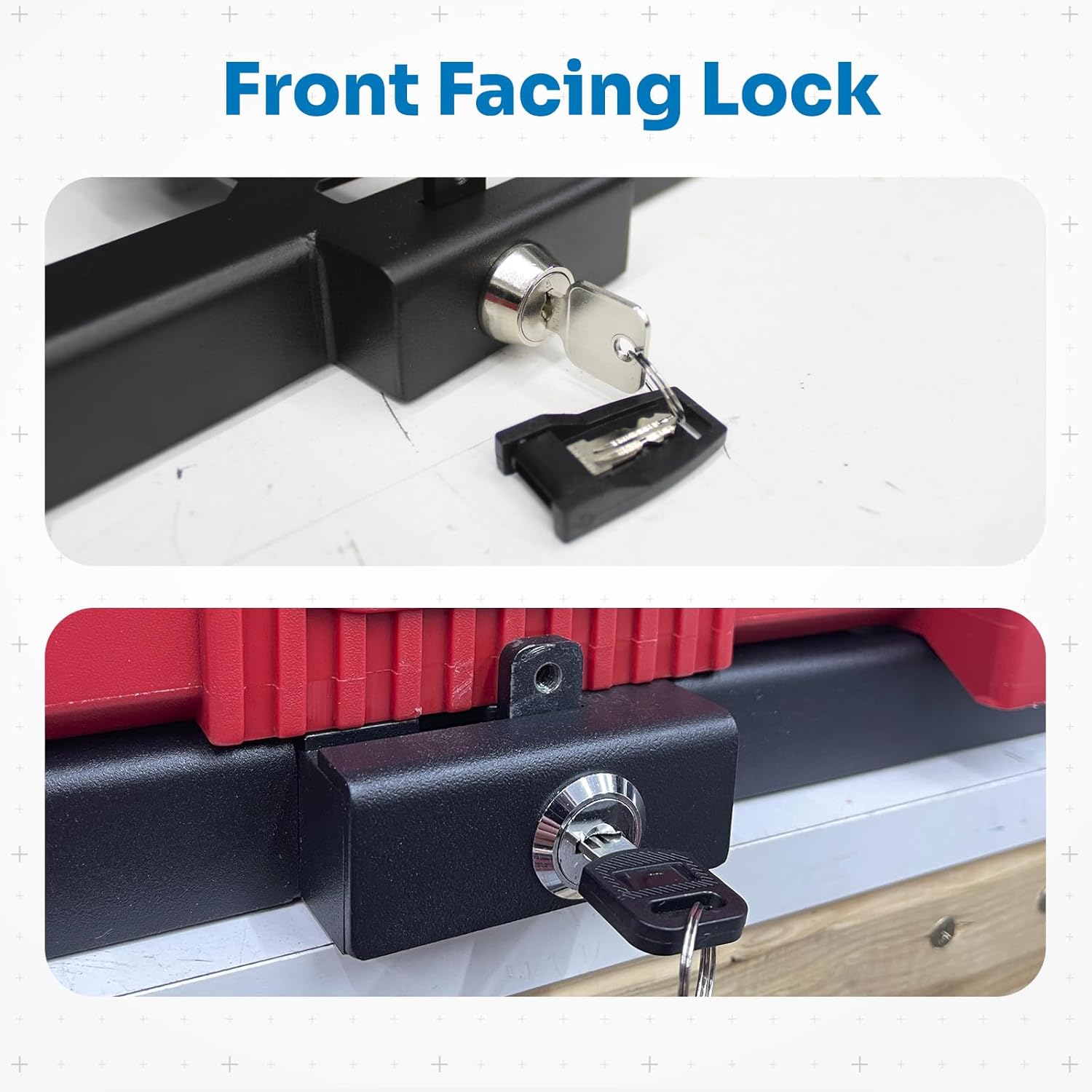 Integral Locking Plate - Universal - Compatible with Milwaukee Tool Packout Organizers (Full Panel - Front Facing Lock)
