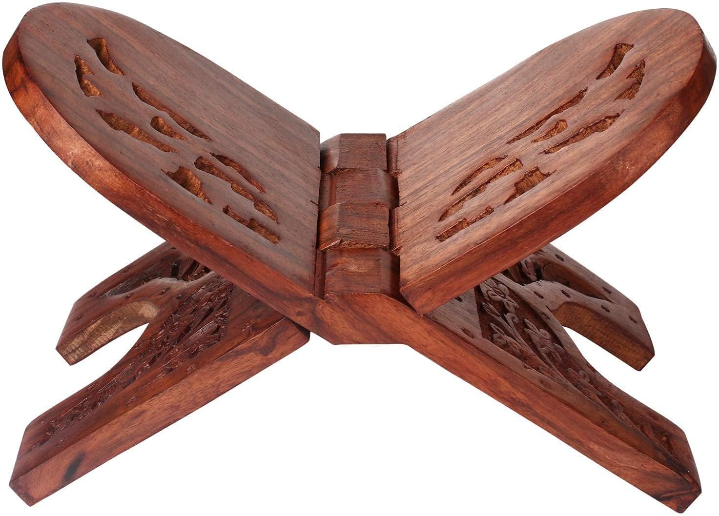 Amazon 木製ブックスタンドマガジンホルダー、ホルダー、Carving Jaliデザインreceipieブックホルダー、使用の