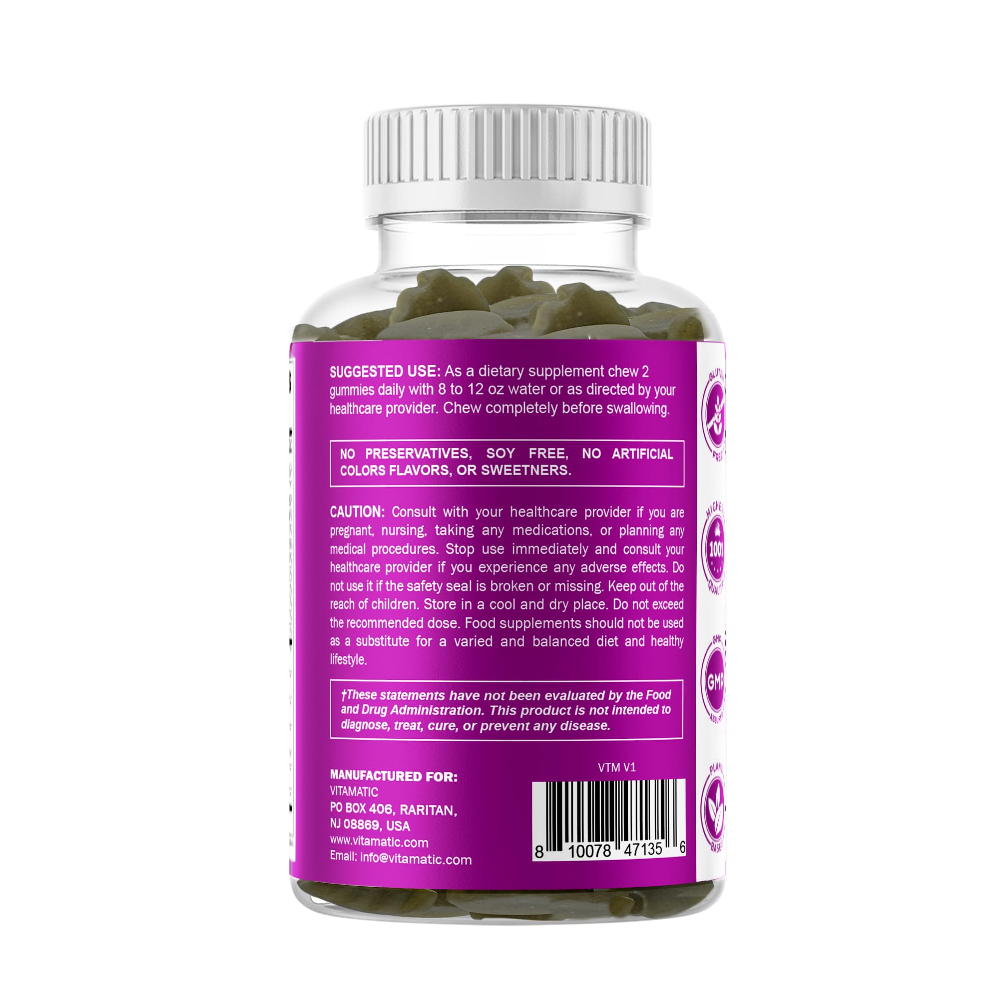 Vitamatic Thyroid Gummies with Iodine & Kelp, 60 Gummies — Amazon image 8